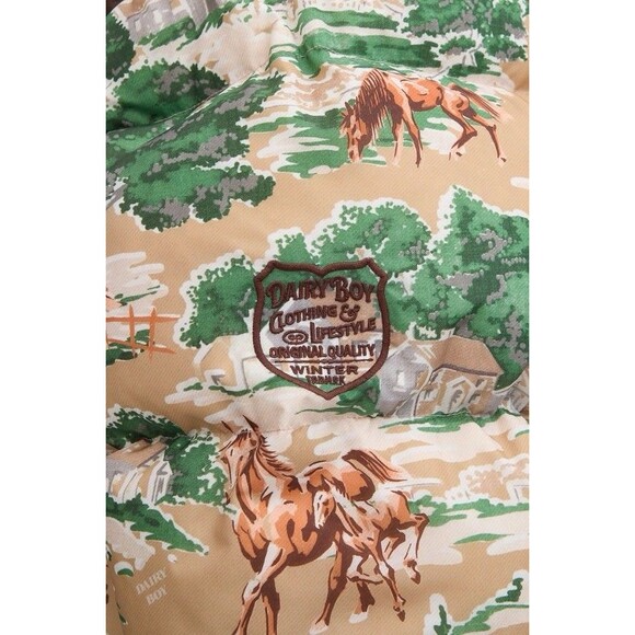 Women’s Dairy Boy Mountain Puffer Horse Country Tan Size XS/S - Picture 5 of 6